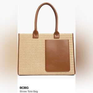 BCBG Straw Tote Bag